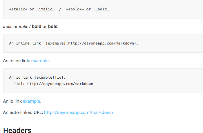 DayOne Markdown Syntax